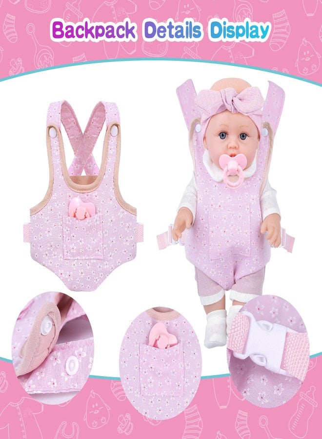 BDDOLL 12'' Baby Doll Playset with Clothes and Dolls Carrier Accessories Included Baby Carrier, Bottles, Nipple, Socks, Headbands - Image 4